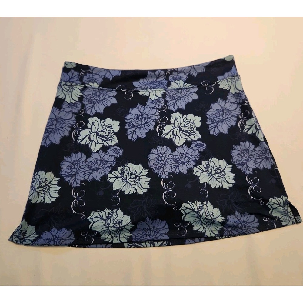 Tranquility Blue And Mint Green Floral Skort Size Medium